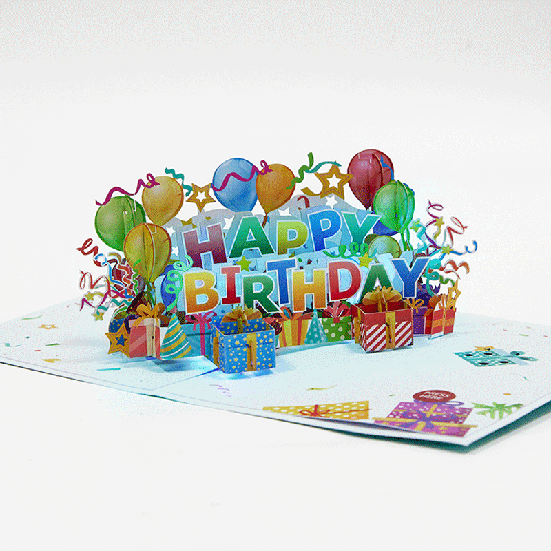 Lights & Music Happy Birthday Pop-Up Card – Giftgoer