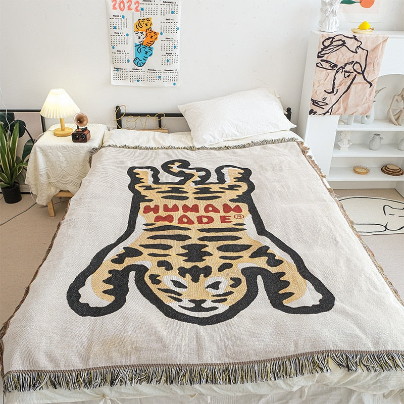 Human Made Tiger Throw / Woven Blanket / Tapestry