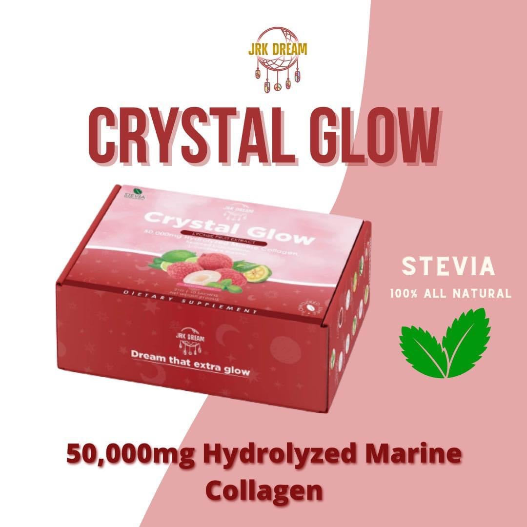 Crystal Glow Collagen Drink 50,000mg Collagen Lychee Flavor | LOBeauty