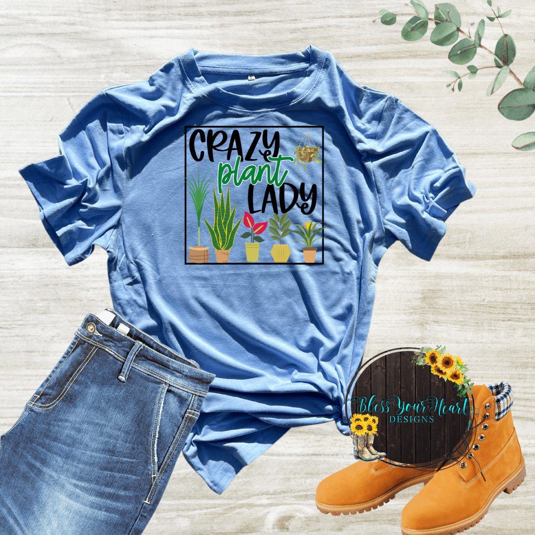 Crazy Plant Lady Sleeve T-Shirt – Bless Your