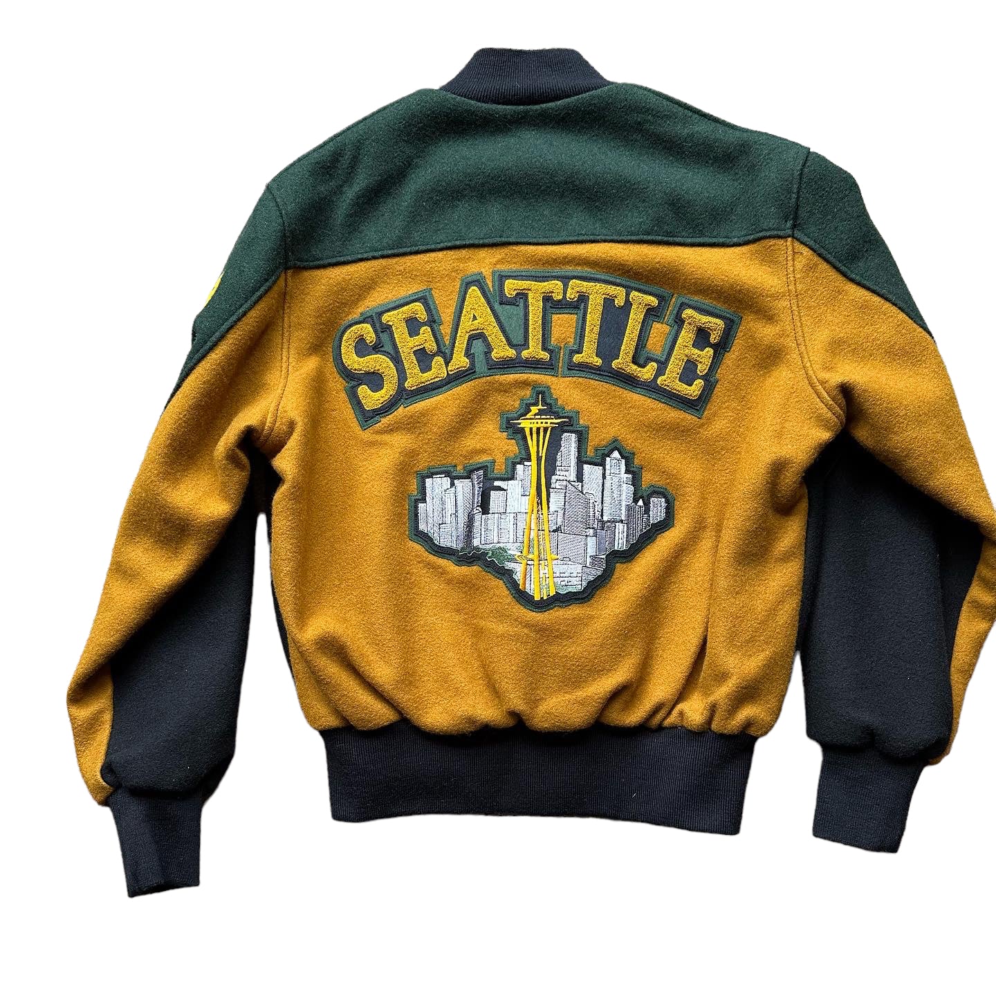 Seattle Supersonics Green Black and Yellow Prototype Jacket SZ L | Vintage  Seattle Supersonics | Seattle Vintage Basketball
