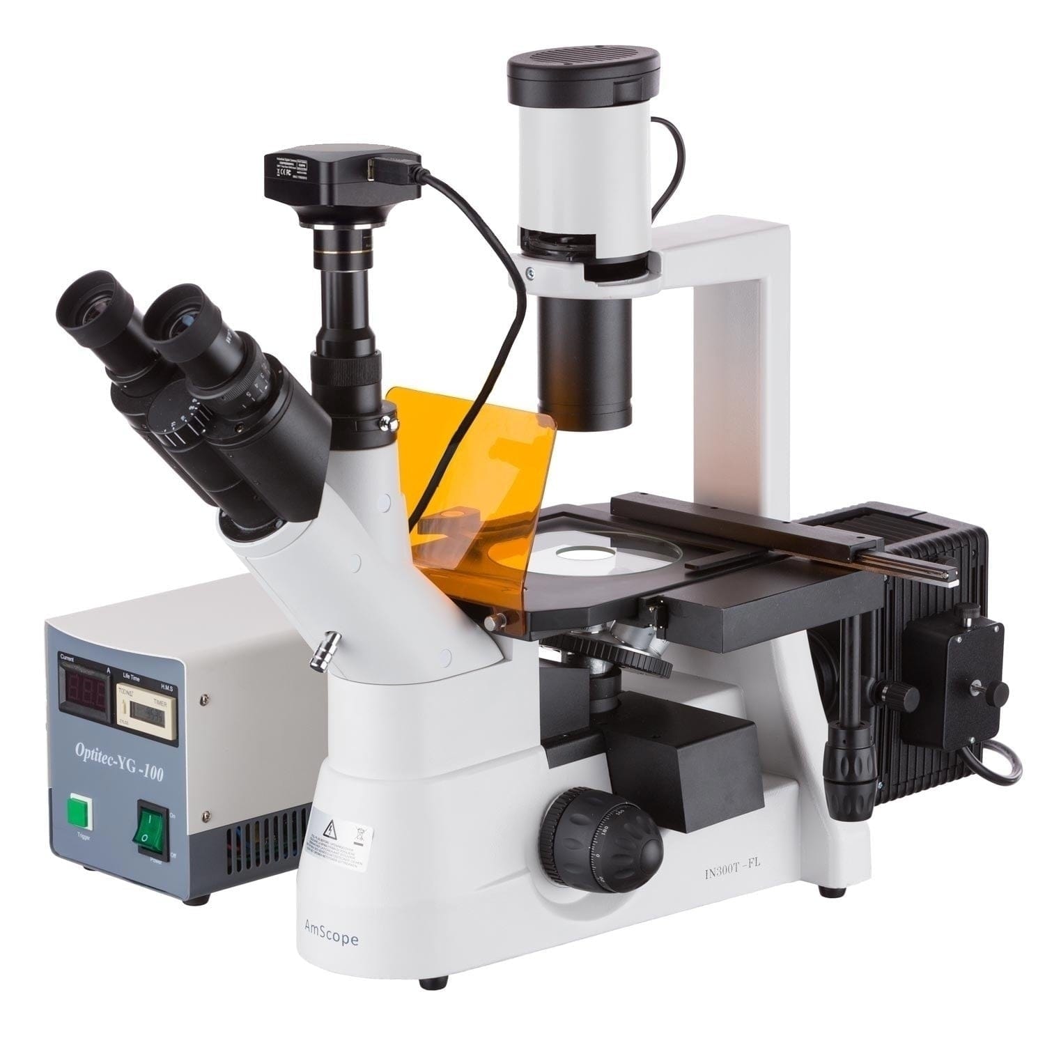 OMAX 50X-800X Digital Trinocular Inverted Biological Compound Microscope with 9.0MP USB Camera 