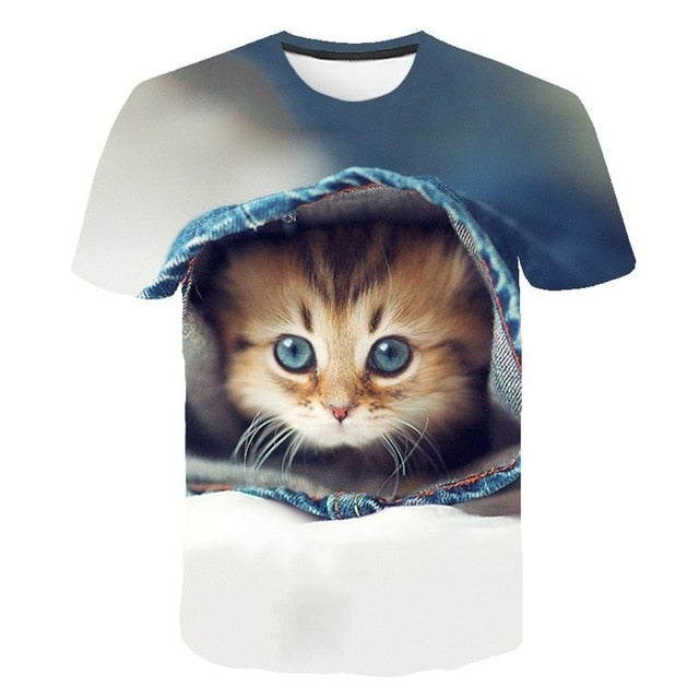 Cool Cat Print T-Shirt Collection