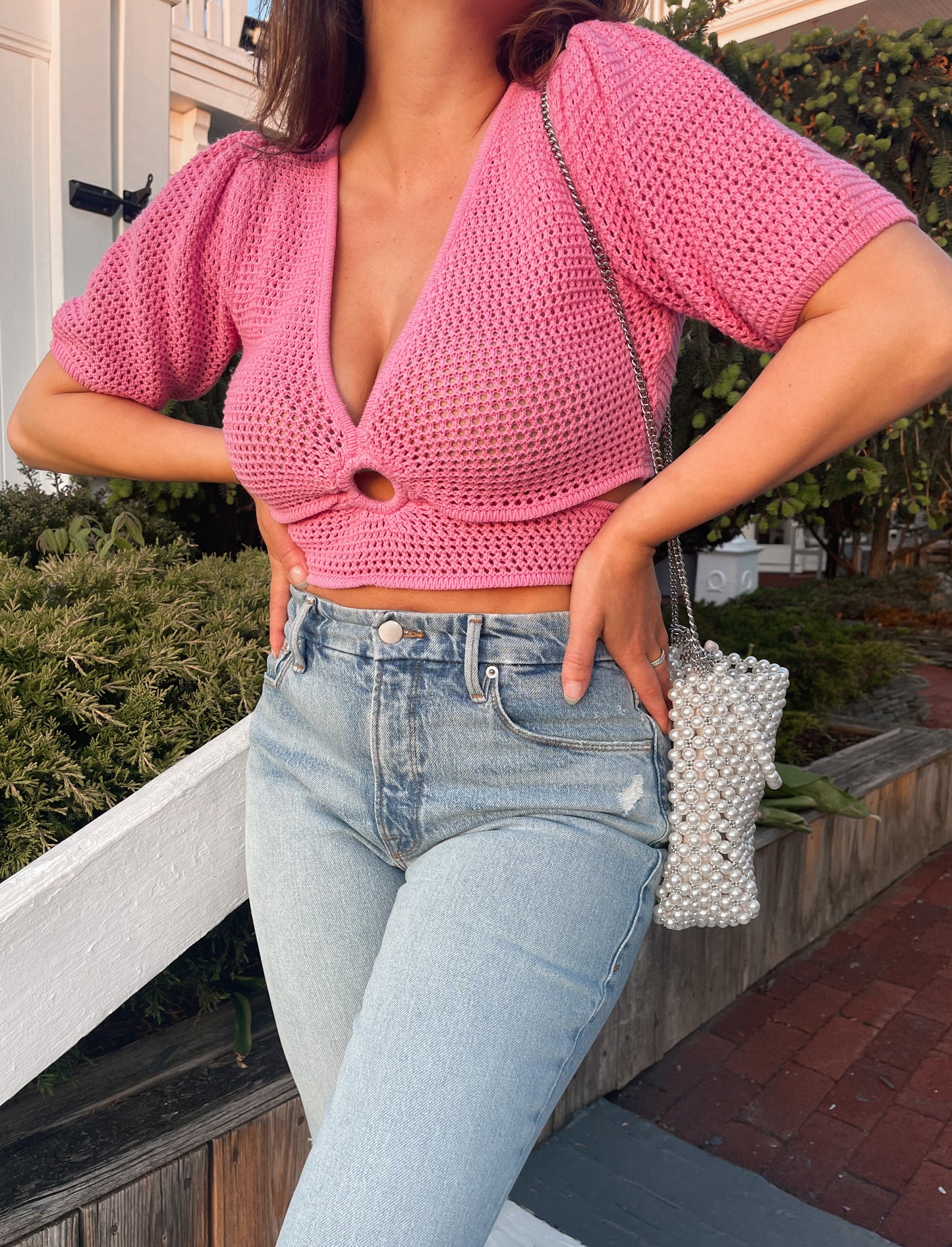 Pretty In Pink Crochet Crop