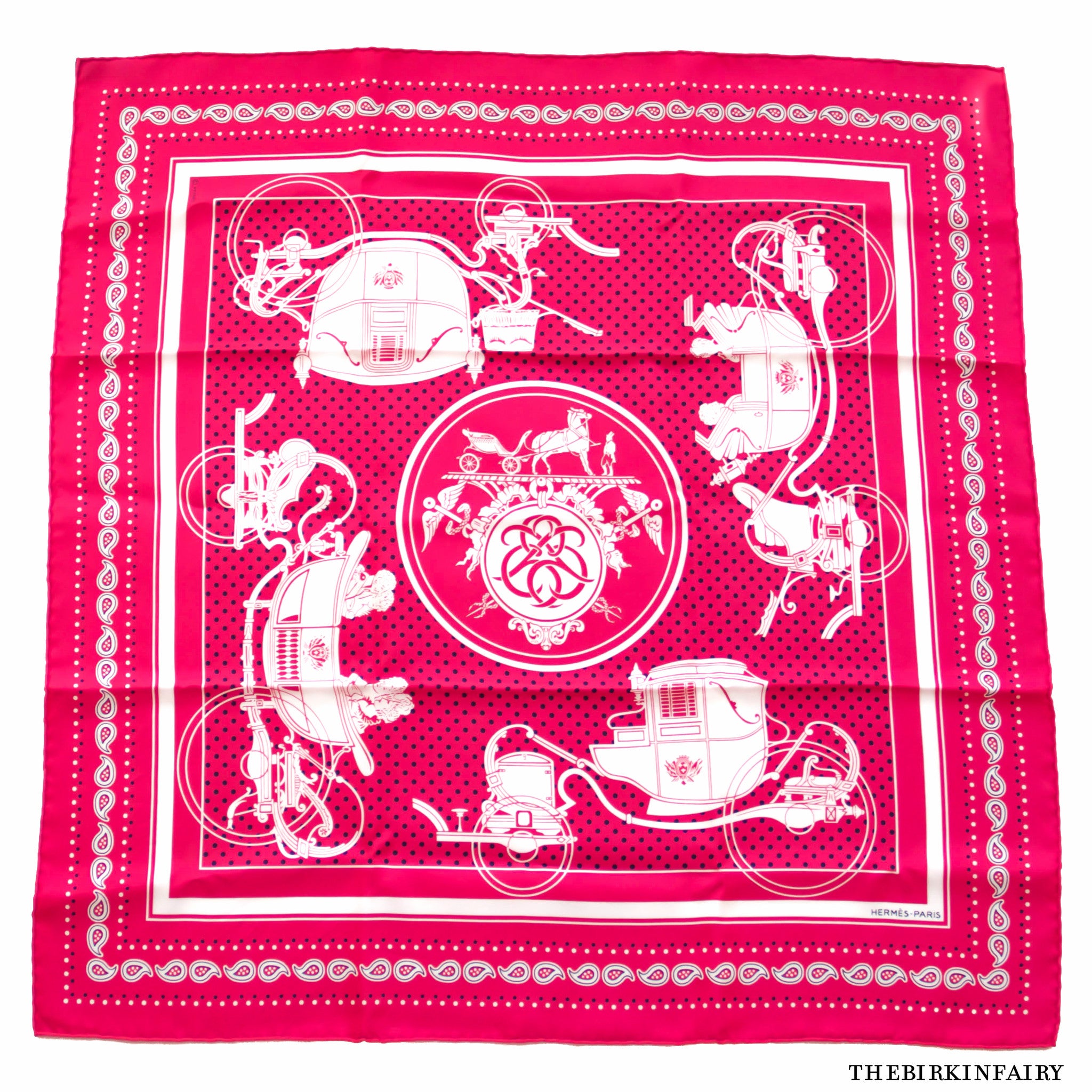 Hermes Ex Libris Silk Bandana – The Birkin Fairy