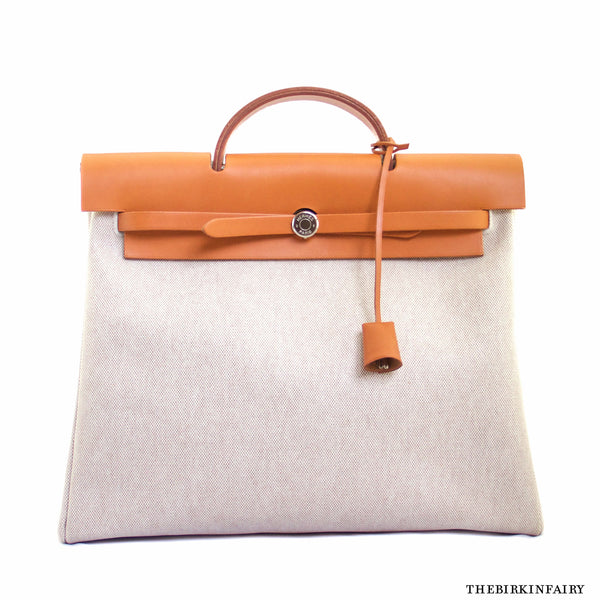 Hermes Herbag 39cm Natural Canvas – The 