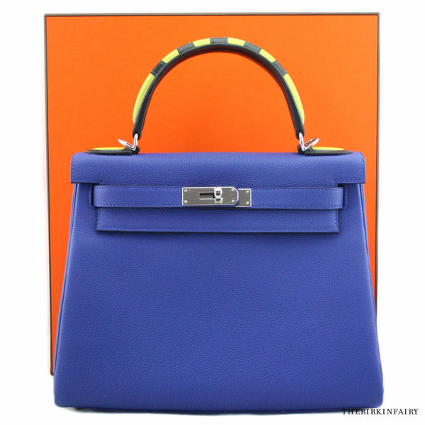 hermes kelly blue electric