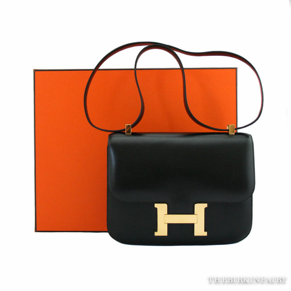 Hermes Black Box Calf Constance 24 