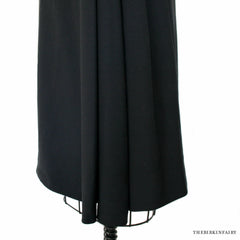 Hermes Classic Sleeveless Black Dress w/ Asymmetrical Hem - Size 38
