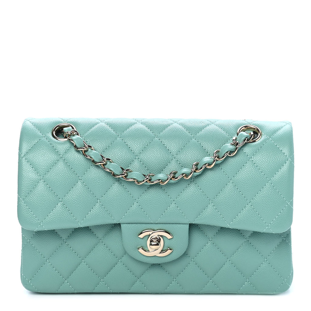 mint green chanel bag