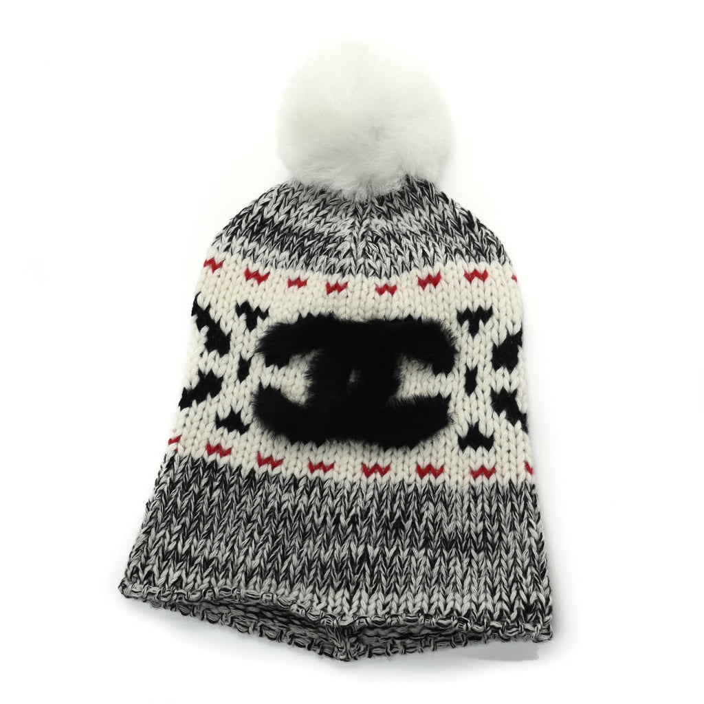 chanel pom pom hat