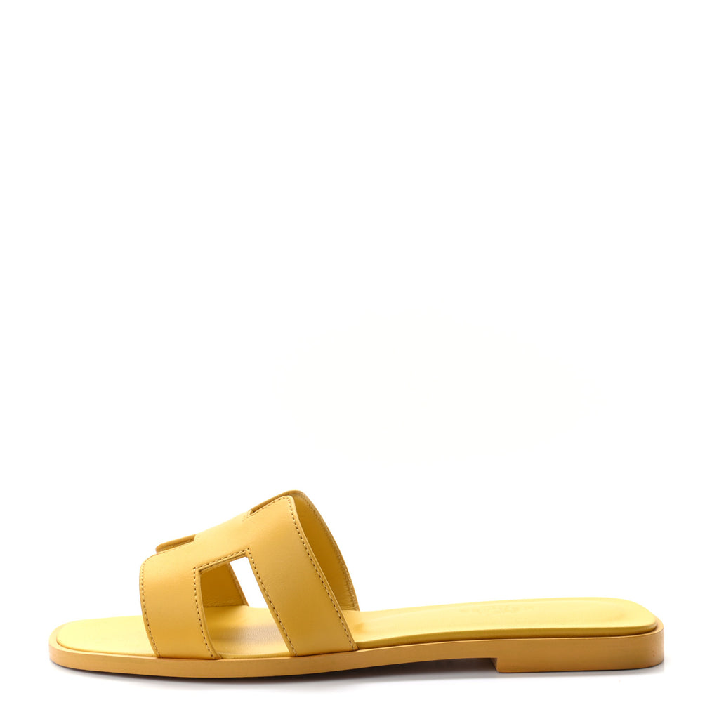 hermes yellow slipper