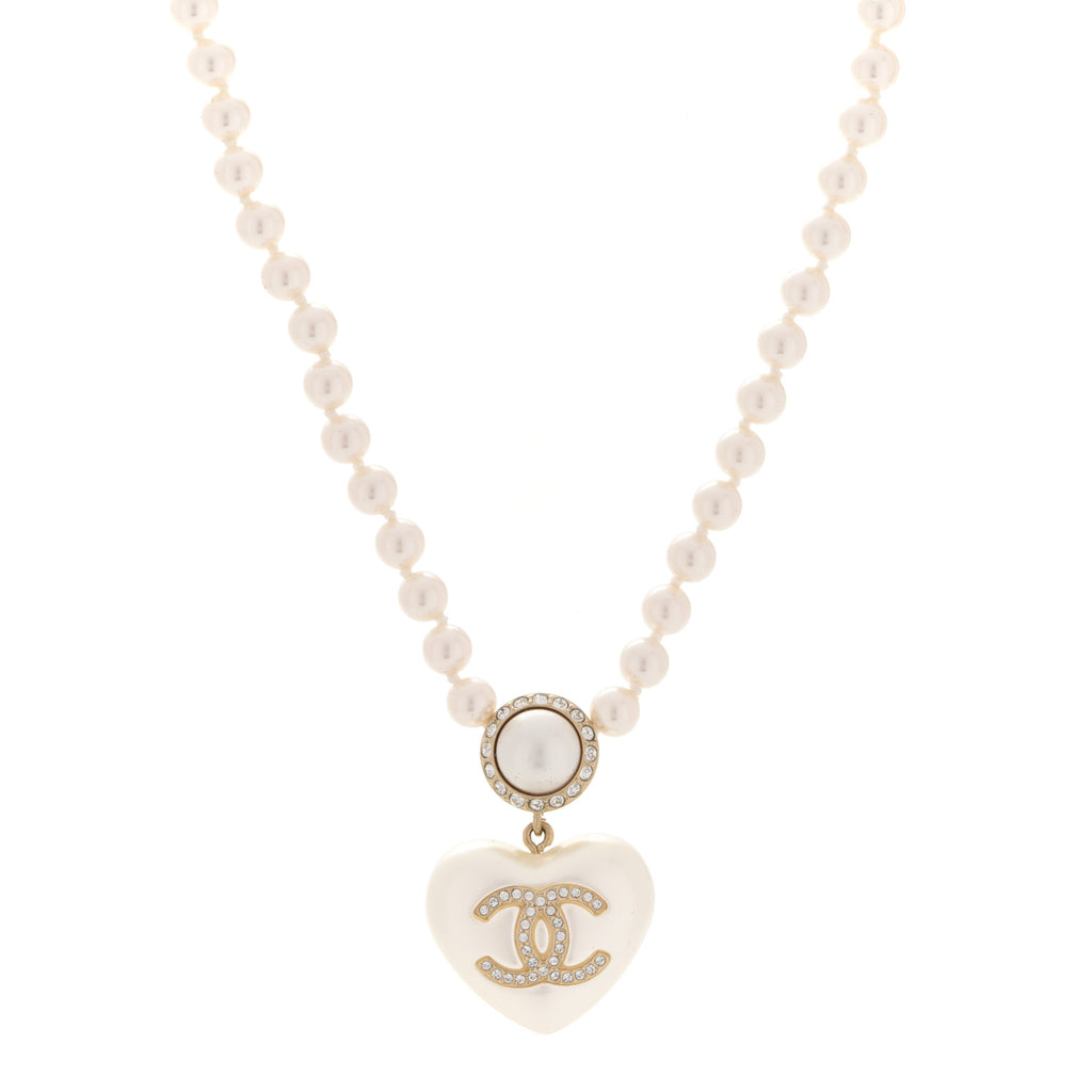 chanel pearl and diamond necklace