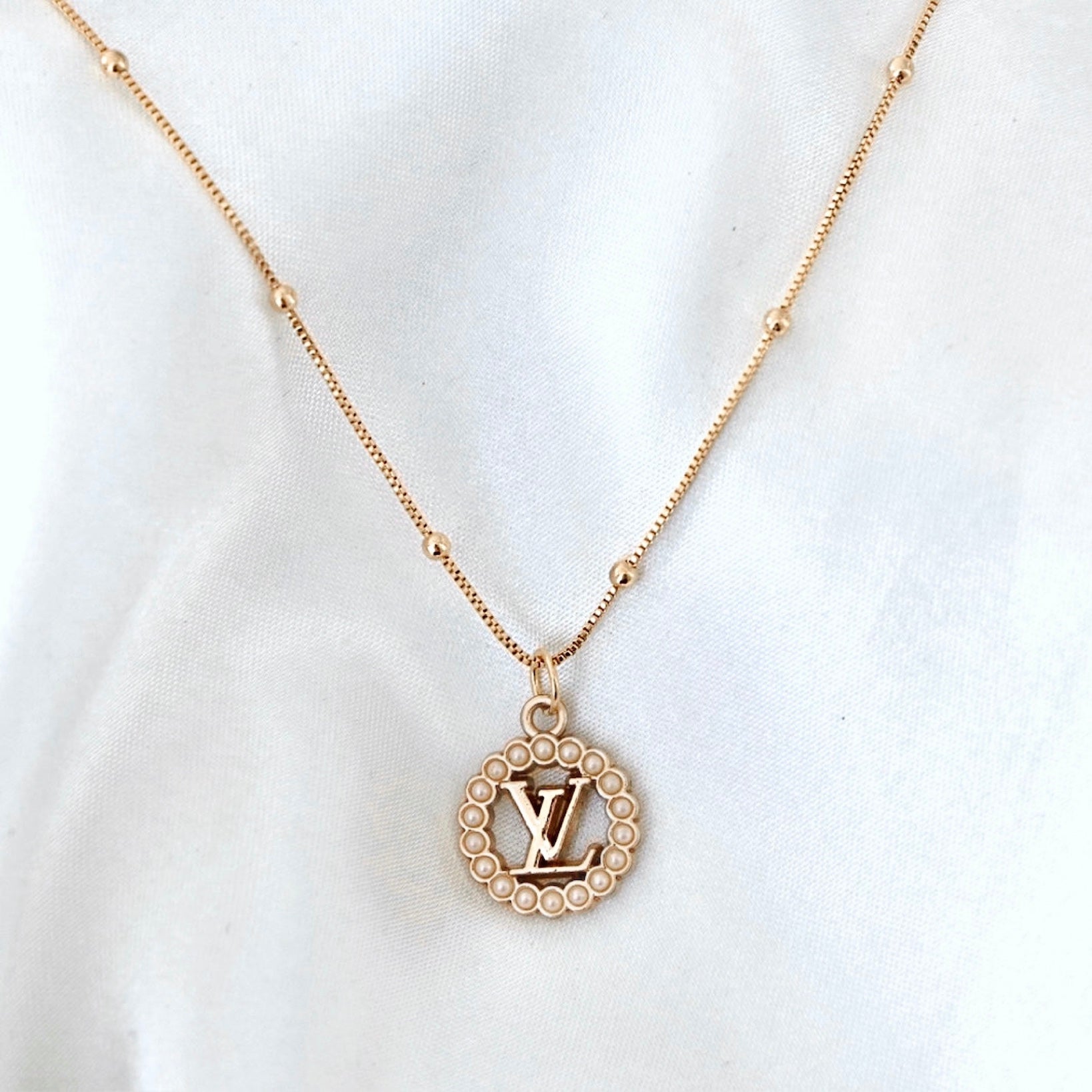 Louis Vuitton Vivienne Pendant Necklace - Blue, Brass Pendant