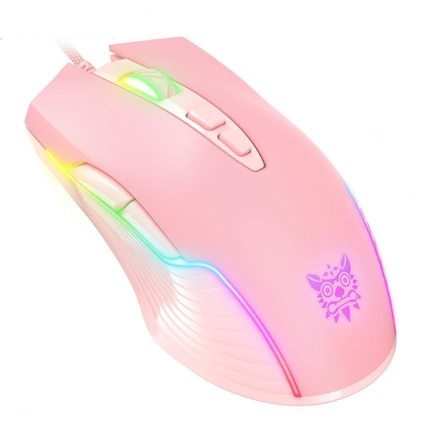 ONIKUMA 有線 ゲーミングマウス ピンク 6400DPI pink 7ボタン｜Gaming Zebra
