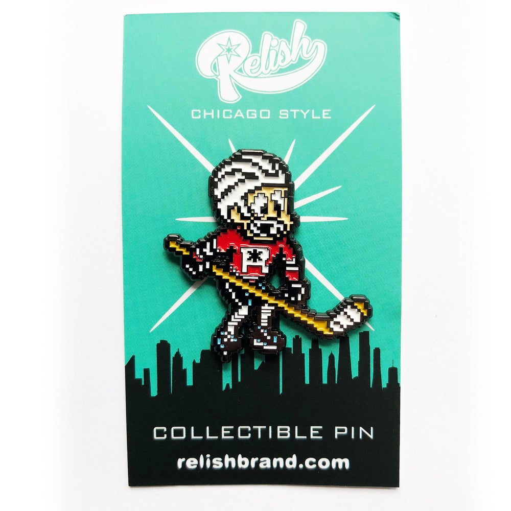 8 Bit Hockey player - Hat pin – Relish Brand