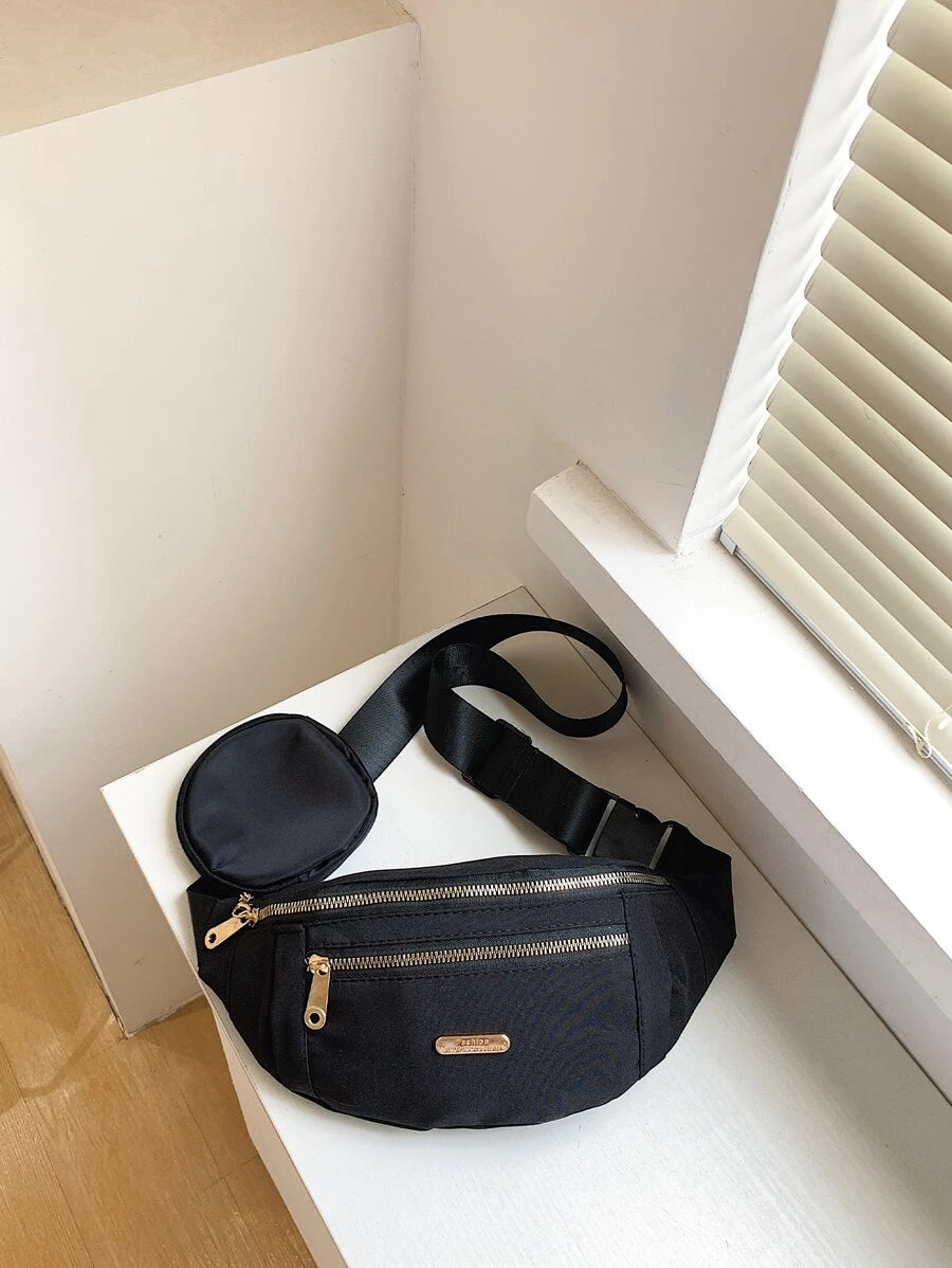 Sling Bag with Coin Purse (Black)