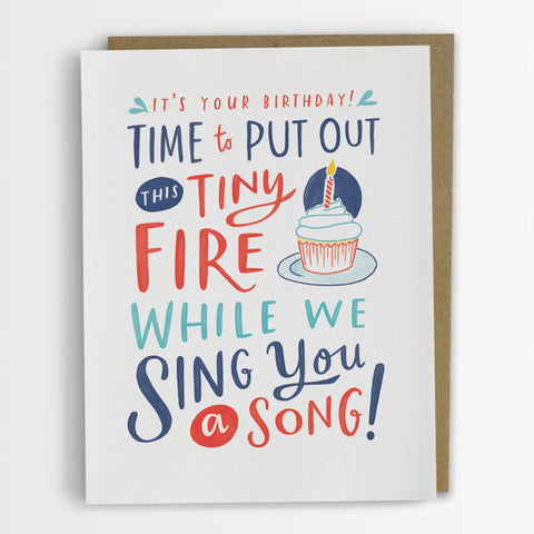 Tiny Fire Birthday Card