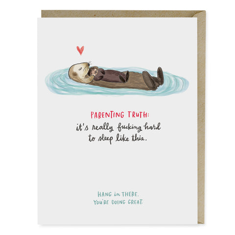Baby Otter Parenting Support Card