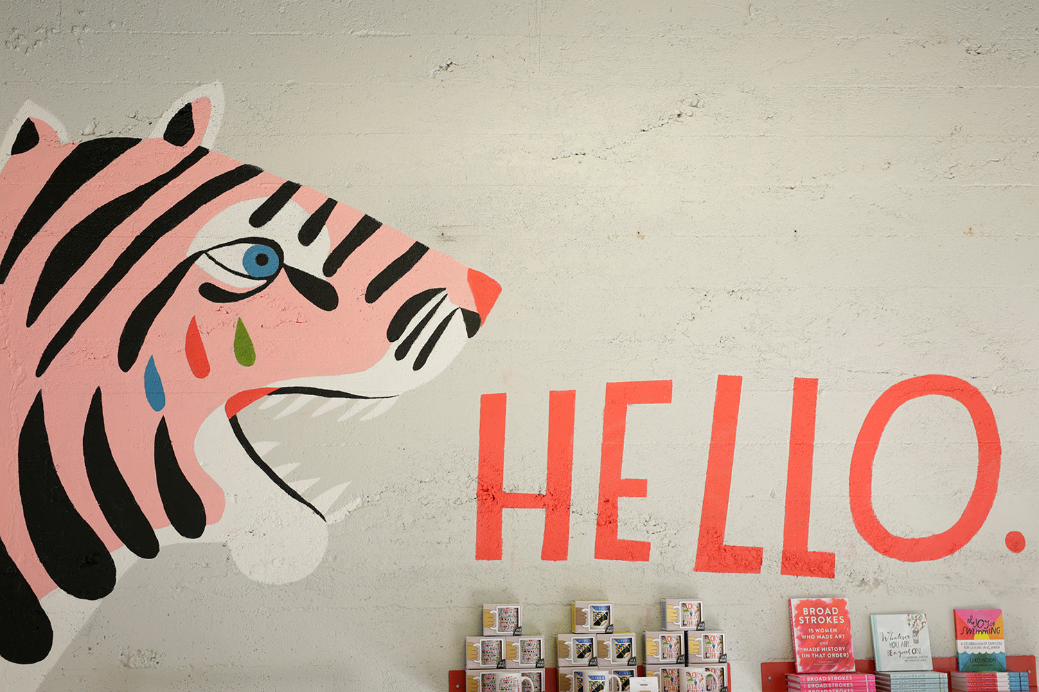 Lisa Congdon Shop Hand-Painted Tiger Mural