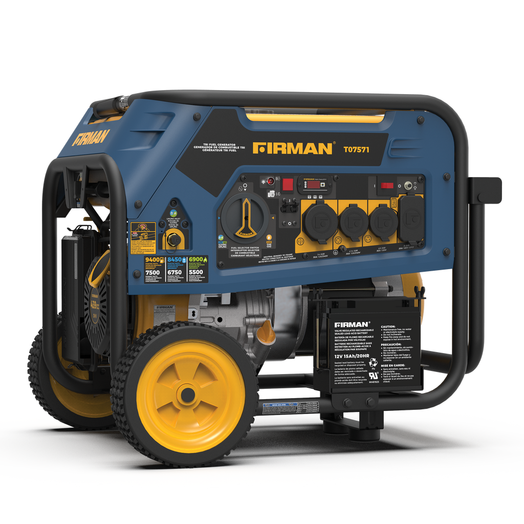 Onderscheiden archief Beukende Tri Fuel 7500W Portable Generator Electric Start 120/240V – FIRMAN Power  Equipment