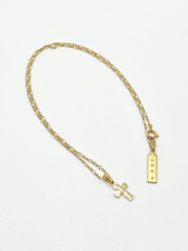 NW cross motif necklace - Gold
