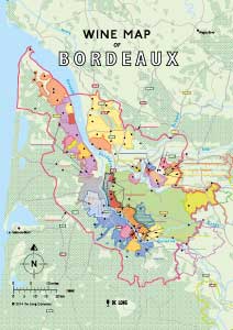 Bordeaux On A Map Wine Map Of Bordeaux