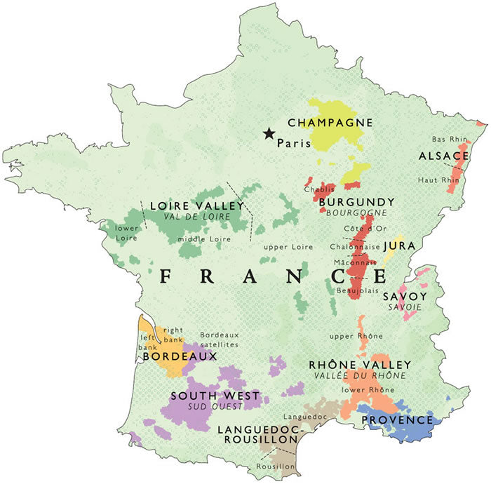 Wine Map of France