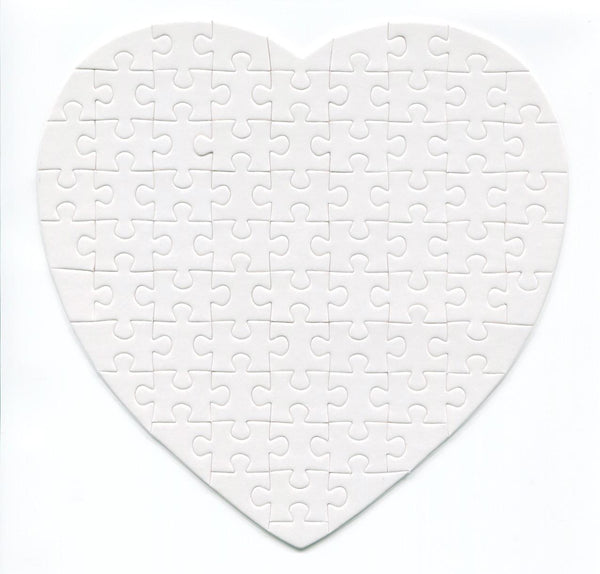 Blank 10pcs Heart Size Hardboard Sublimation Jigsaw Puzzle Love Style DIY gift