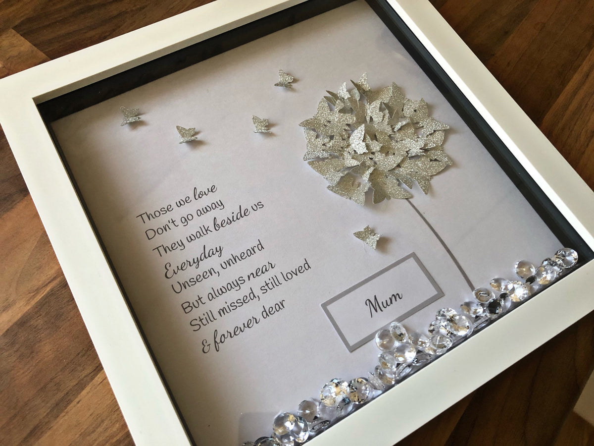 Personalised handmade 60th Diamond wedding anniversary 3D gift frame mum and dad 