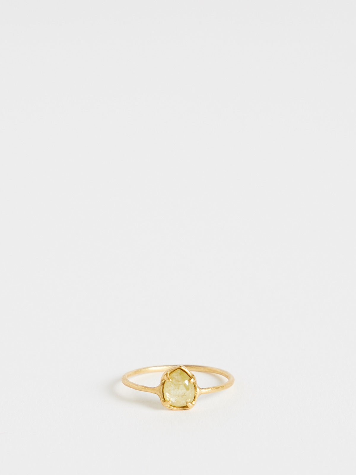 Cherry Brown - Ring in 18k Yellow Gold with 0.90ct Yellow Diamond