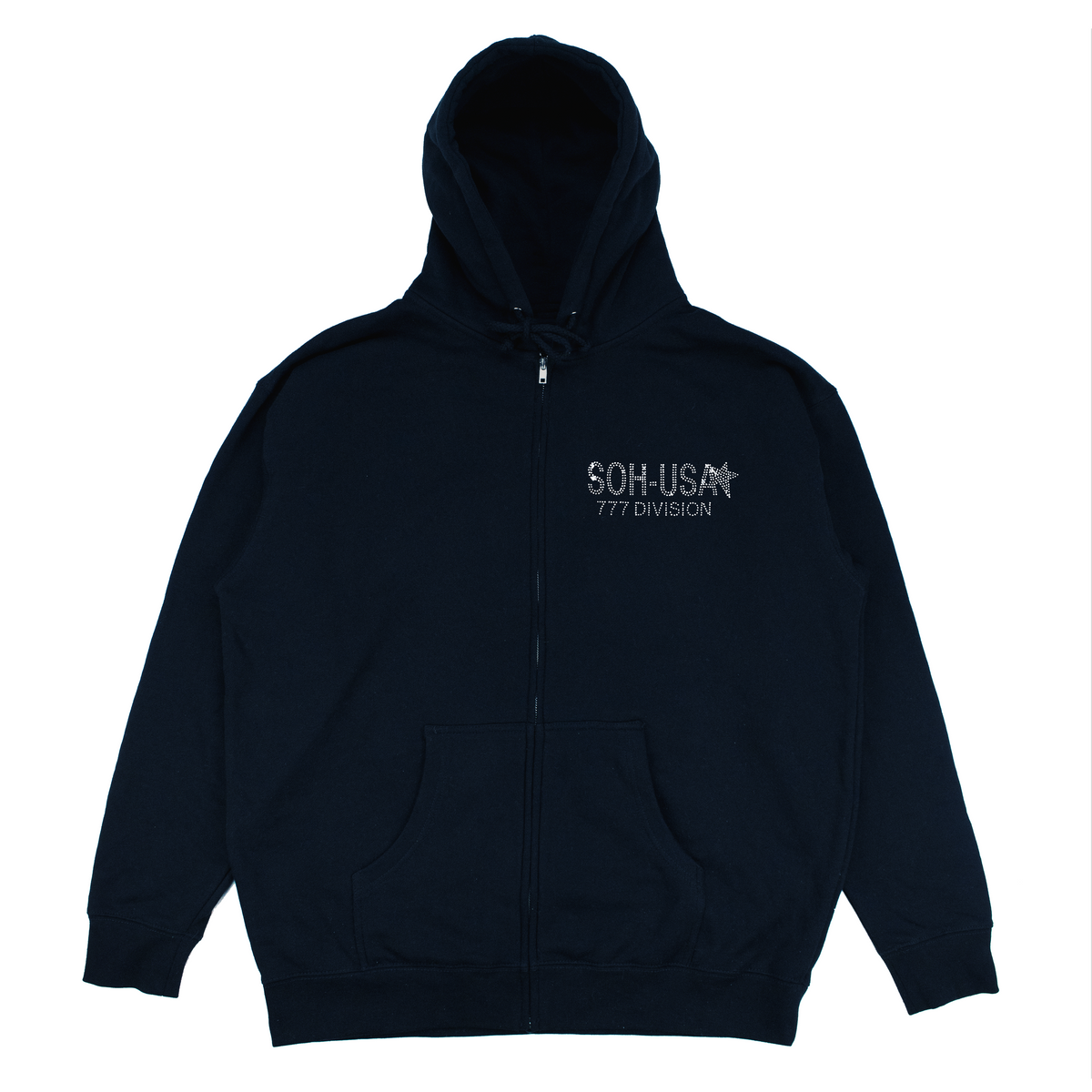 777 DIVISION - RHINESTONE ZIP HOODIE – SOUTH OF HEAVEN®