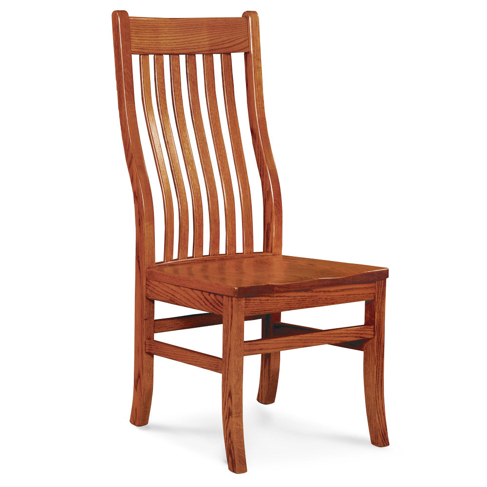 wooden chair with lumbar support