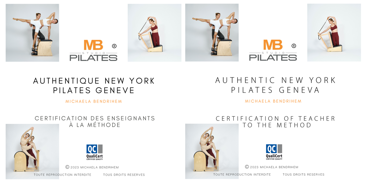 AUTHENTIC NEW YORK PILATES GENEVA CERTIFICATION OF TEACHERS TO THE MET -  Gratz™ Pilates