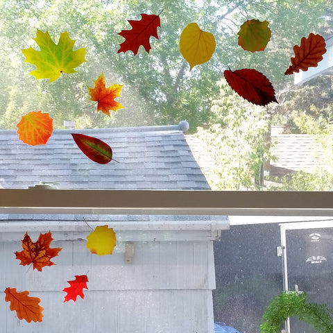 Fall Leaf Window Clings by Window Flakes