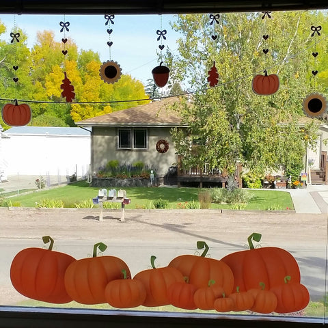Thanksgiving and Pumpkin Window Clings by Window Flakes