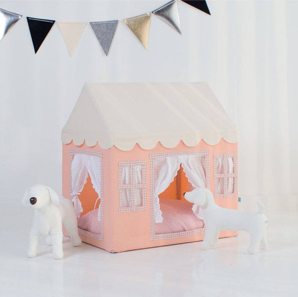PET HOUSE - CREAM PINK - KISON KISON premium kidsroom interior brand by petite masion with special kids playhouse.