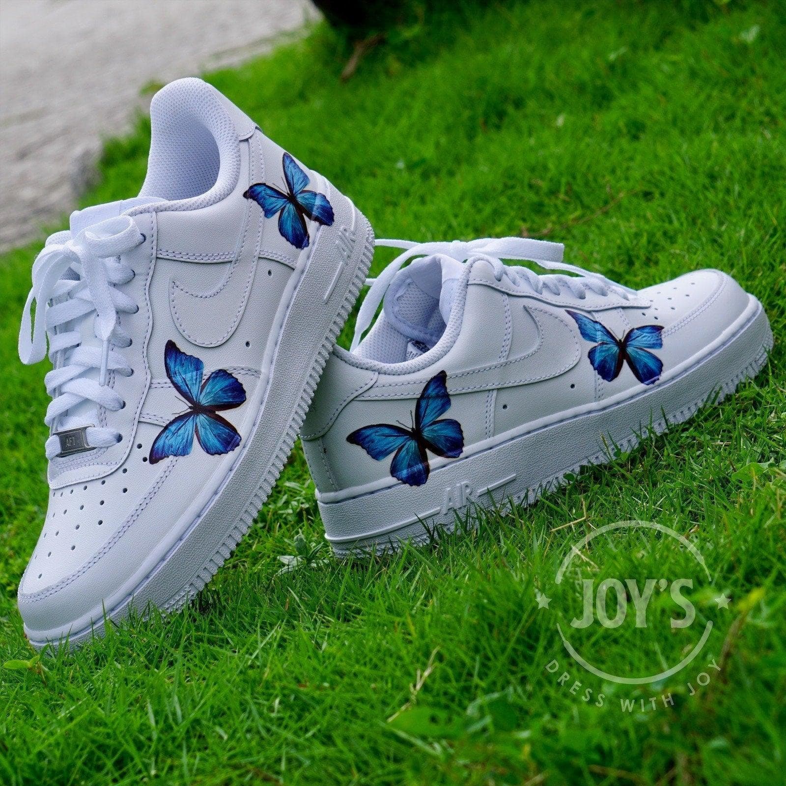 white air forces butterfly