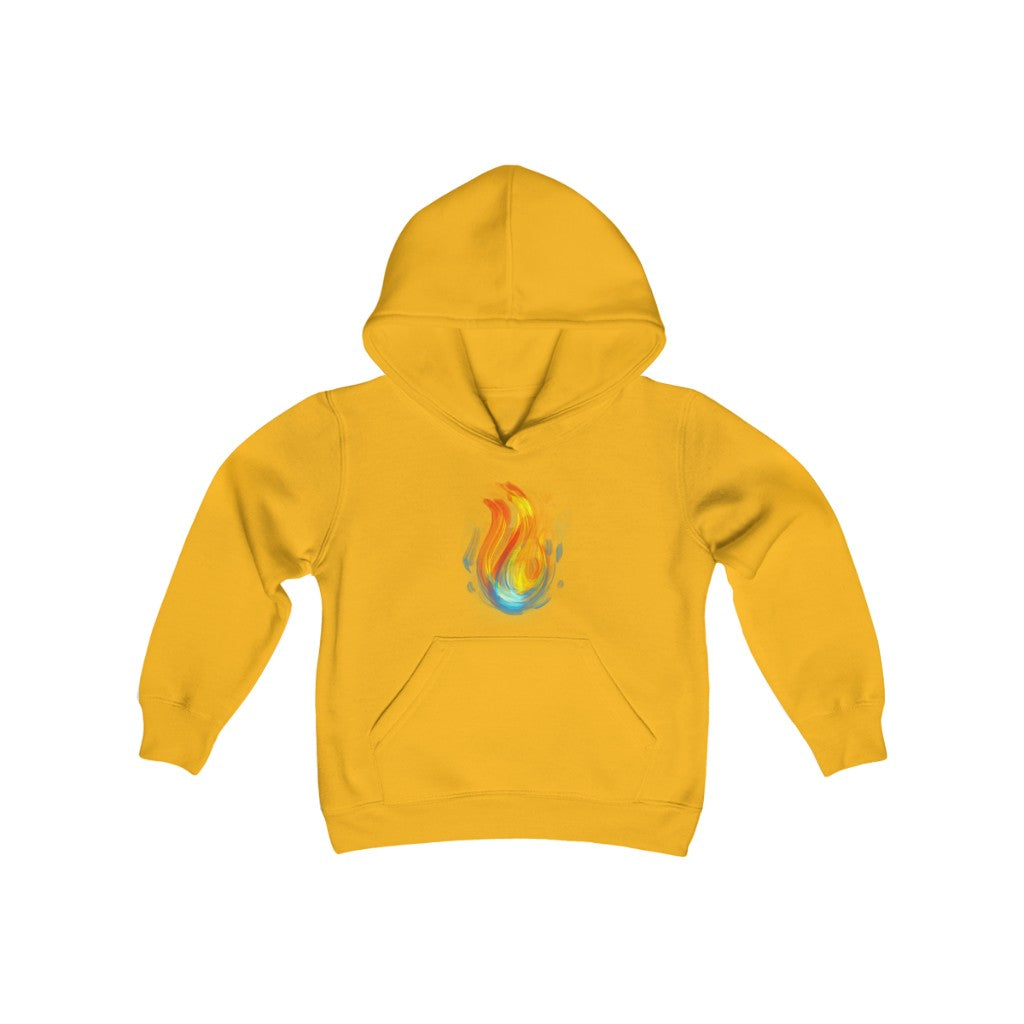 🔥Fire Emoji Youth Heavy Blend Hooded Sweatshirt