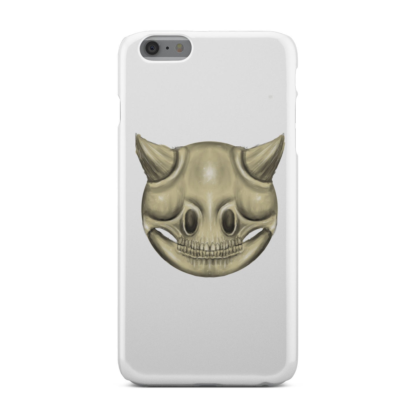 Devil Emoji Skull Phone Case White
