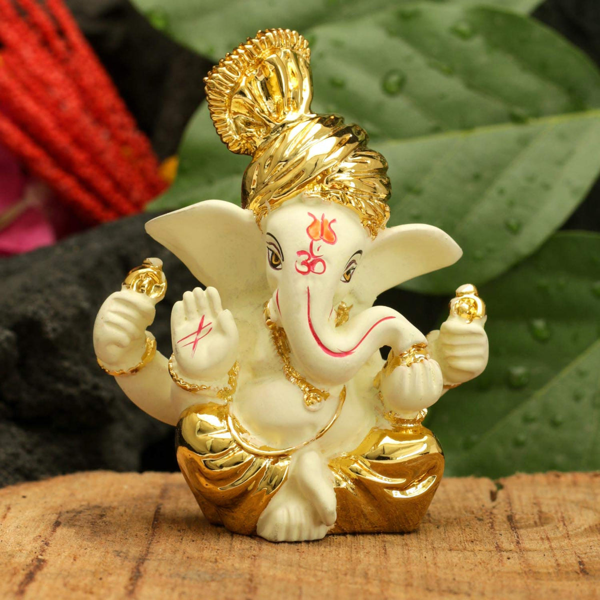 Terracotta Gold Plated Ganesh Statue Gmas144– CraftVatika
