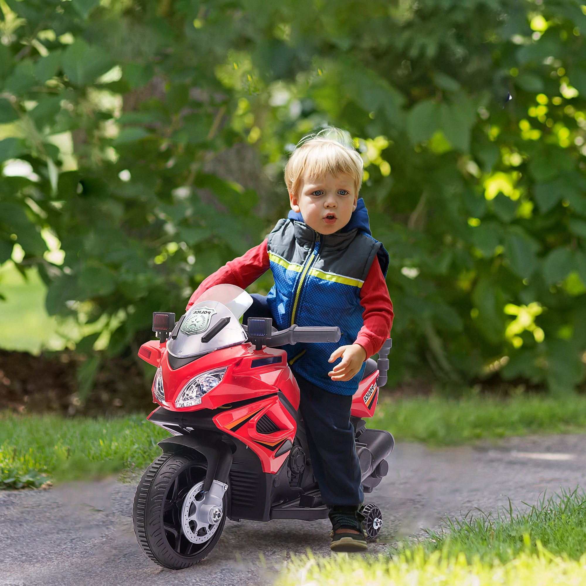 homcom police motorbike