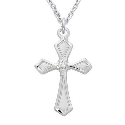 cross necklace women sterling silver