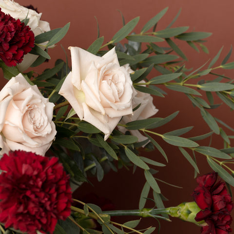 allure white ceremony piece roses carnations