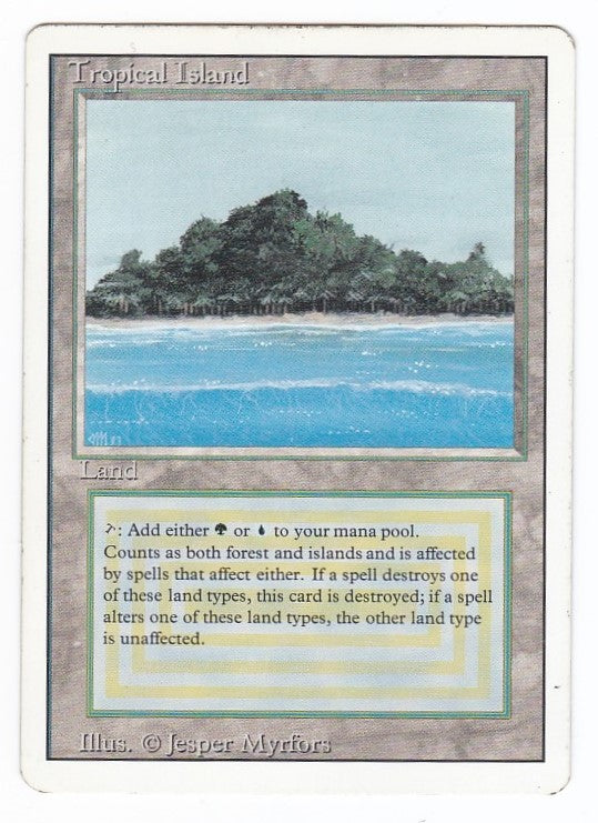 送料無料 非冷凍品同梱不可 MTG Tropical Island デュアルランド 英語