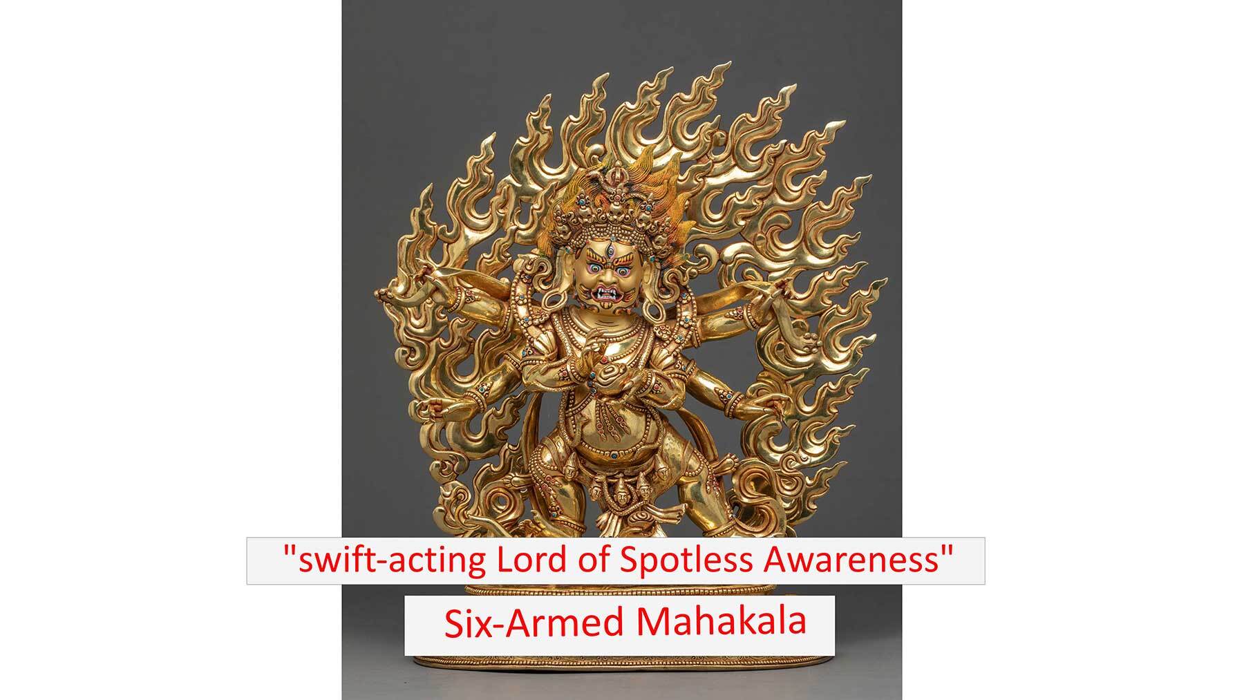 Iconographic Description Of The Six Armed Mahakala Statue