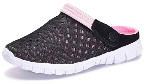 Zuecos Unisex Zapatillas de Playa Sandalias Piscina Verano Zapatos de Jardín Respirable Malla Casual Pantuflas - Rosa, Hombres Mujeres EU. Eagsouni – maxjardin