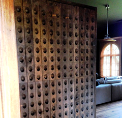 Flinders kitchen with French riddling rack bespoke wall