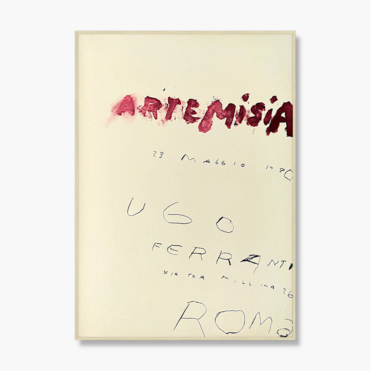 Cy Twombly 1980 Artemisia ヴィンテージ ポスター-