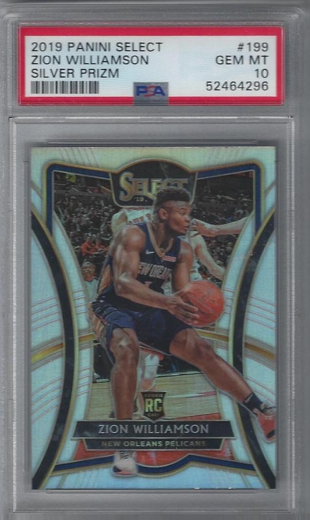 2019 Panini Select Zion Williamson Premier Level Silver Prizm